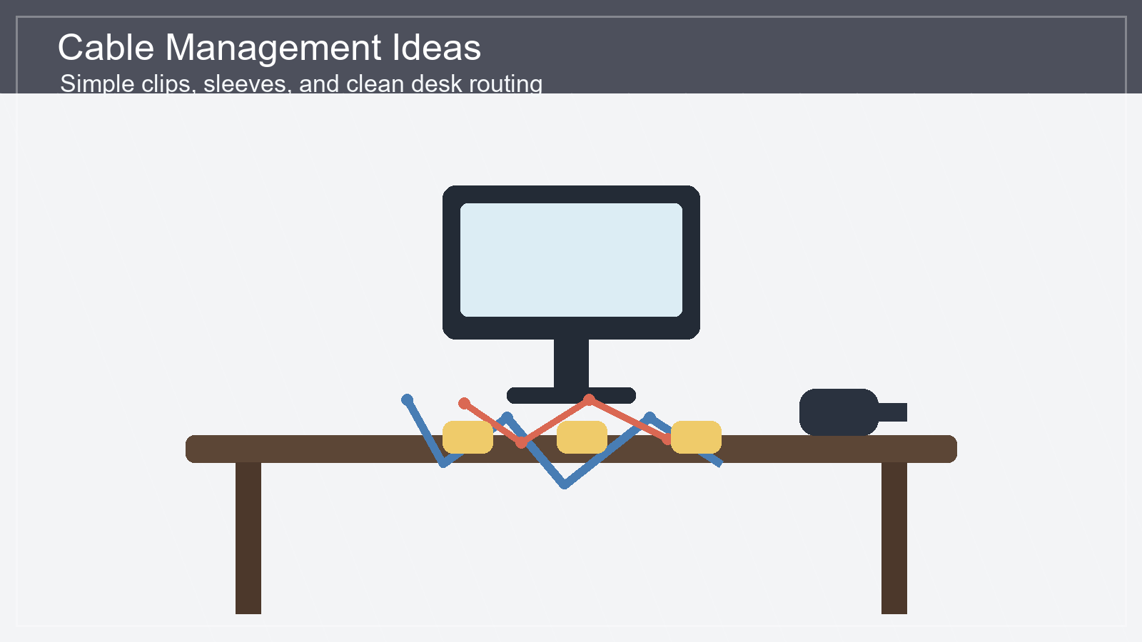 Cable management ideas for a cleaner desk setup