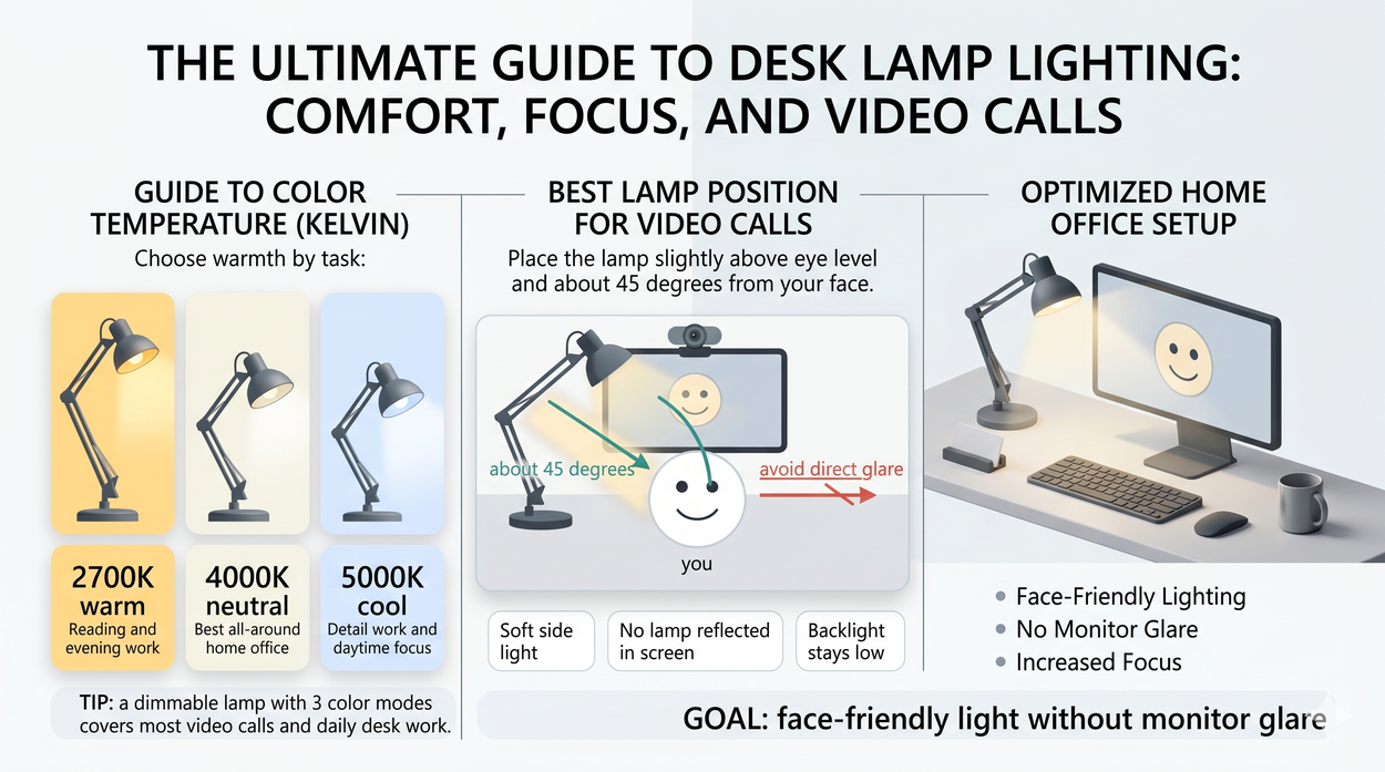 Best Desk Lamps for Video Calls and Eye Comfort