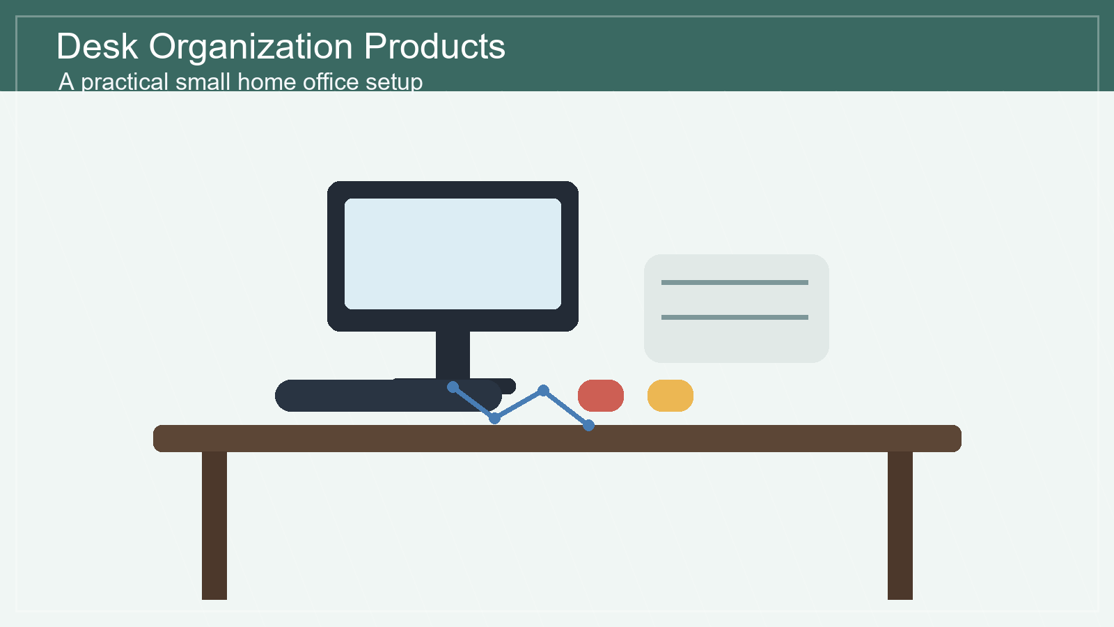 Desk organization products for a small home office setup