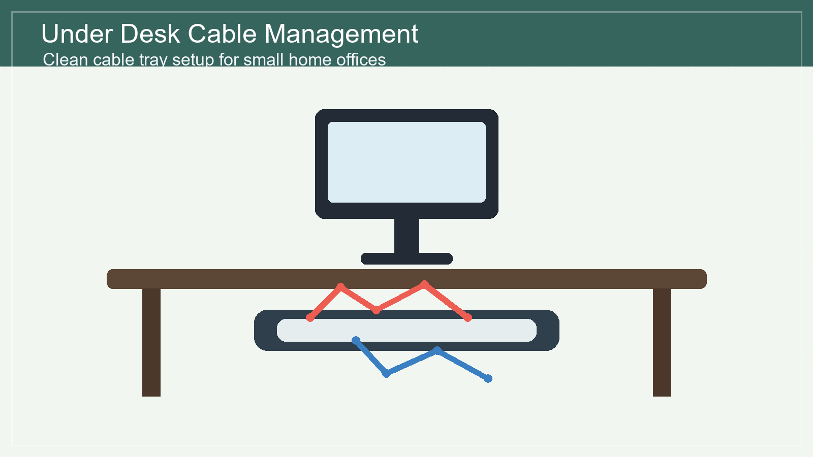 Under Desk Cable Management Tray for Small Home Offices