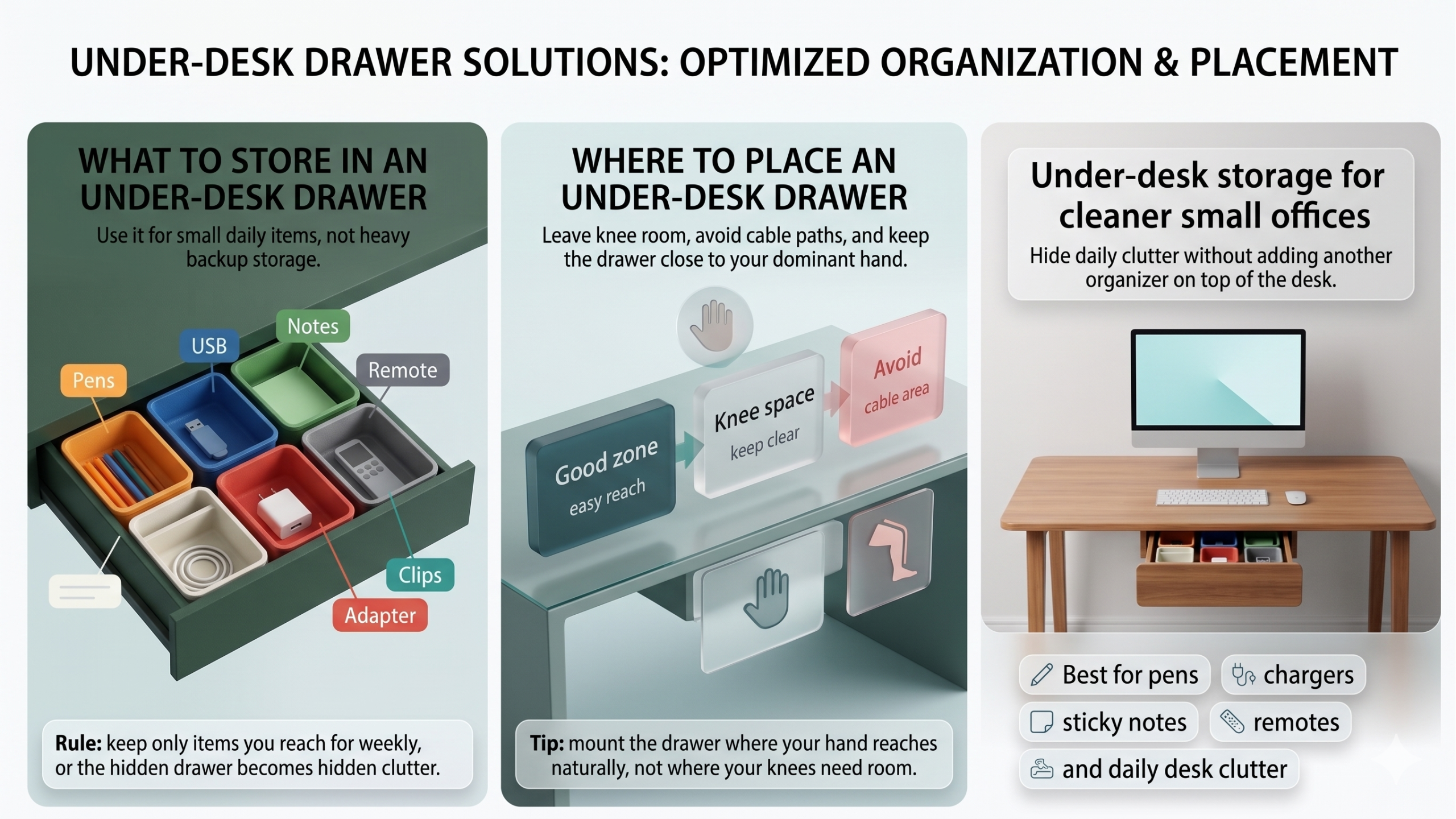 Best Under Desk Storage Drawers for Small Home Offices